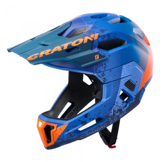 Cratoni Fahrradhelm C-Maniac 2.0 MX (Full Protection) #22 blau/orange matt